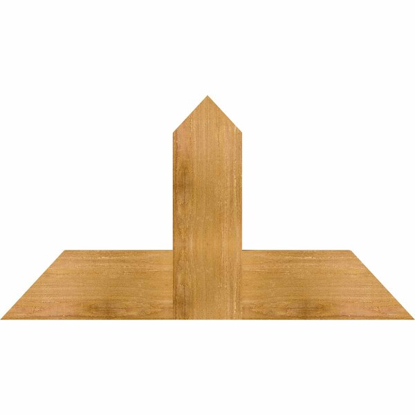 Ekena Millwork Portland Rough Sawn Timber Gable Bracket, Western Red Cedar, 36"W x 19"H x 2"D x 6"F, 13/12 Pitch GBW036X19X0206POR00RWR - main